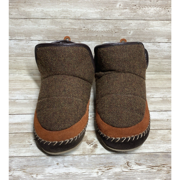 Woolrich Slippers Womens 12 Brown Wool Suede Glamper Slip On Ankle - Picture 5 of 10